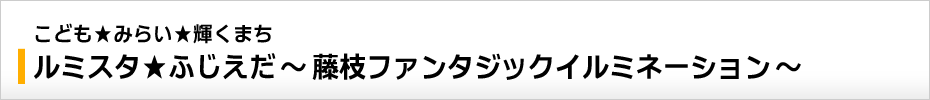 こども★みらい★輝くまち ルミスタ★ふじえだ～藤枝ファンタジックイルミネーション～